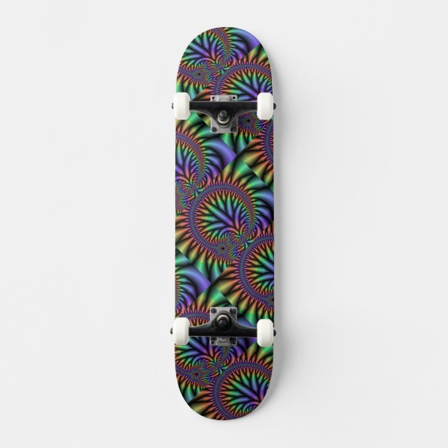 Skate Tabuleiro Fratural Colorido (Frente)