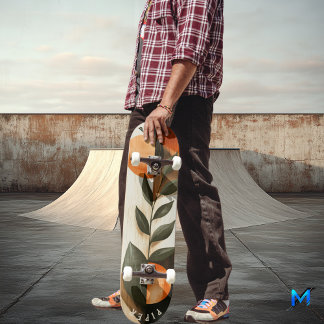 Skate Tabuleiro Minimalista Botânico - Terra do Boho