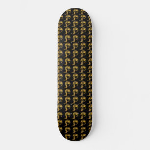 Skate Tabuleiro negro Dourado Wolf & Dragon