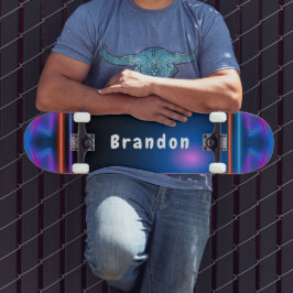 Skate Tabuleiro Personalizado das Luzes de Lázaro Neon B