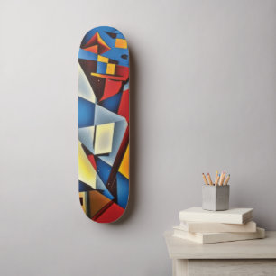 Skate Tabuleiro Portátil abstrato Cubist
