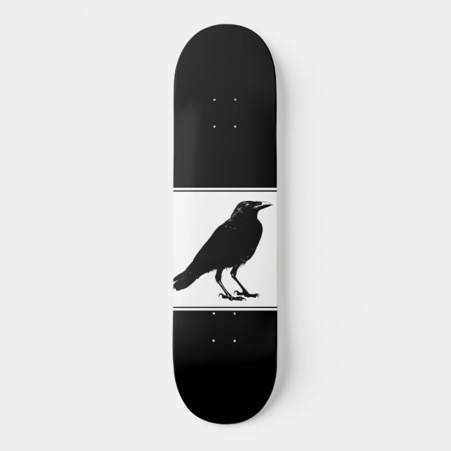 Skate Tabuleiro Preto Raven Negro (Frente)