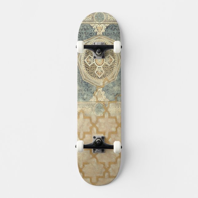 Skate Tapeçaria Ornamental com Ornamentado Geométrico (Frente)