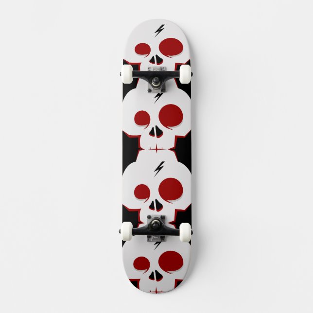 Skate Tapete de crânio engraçado, pano de bico de monstr (Frente)
