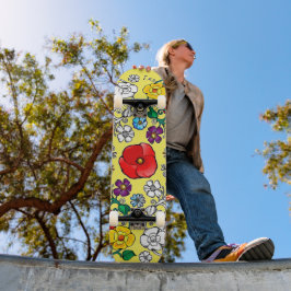 Skate Tapis de fleurs au coquelicot