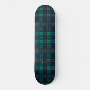 Skate Tartan Clan Black Watch Plaid Blue Green Check