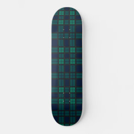 Skate Tartan Clan Black Watch Xadrez Blue Green Check