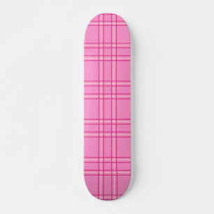 Skate Tartan de Xadrez Rosa Quente