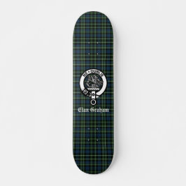 Skate Tartan e Brasão do Clã Graham Montrose 