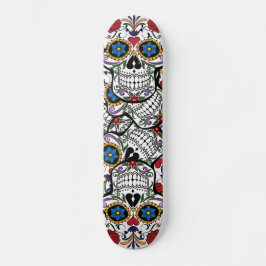 Skate Tatuagem da Flor Rosas Caveira do Coração