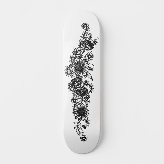 Skate Tatuagem Floral (Frente)