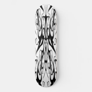 Skate Tatuagem Tribal Elegante Digital Preto e Branco