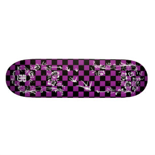 Skate Tatuagem velho Checkboard - roxo & preto