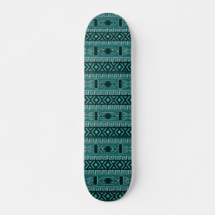 Skate Teal Aztec Padrão