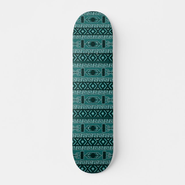 Skate Teal Aztec Padrão (Frente)