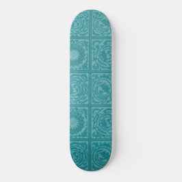 Skate Teal Azulejo Pattern (por William Morris)
