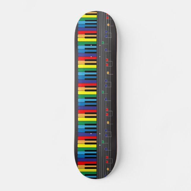 Skate Teclado de piano colorido (Frente)