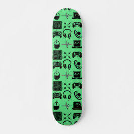 Skate Tema de jogos em preto e branco