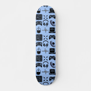 Skate Tema de jogos Preto e Branco