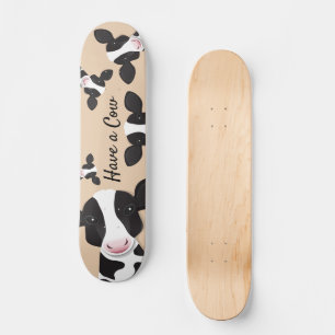 Skate Tenha uma ilustração de animais brancos pretos, 