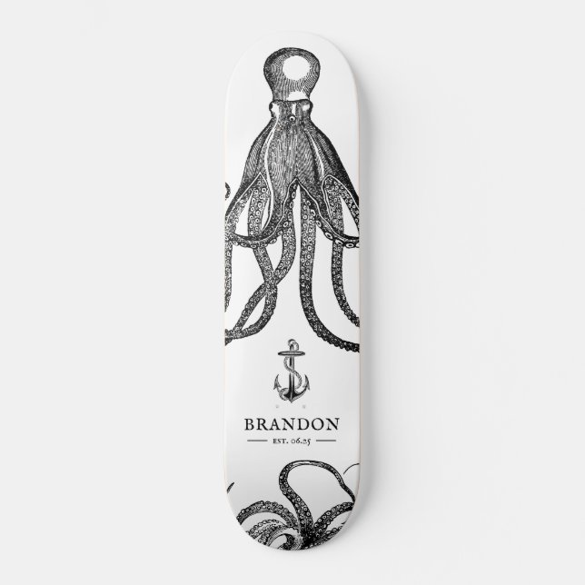 Skate Tentáculos de Ocultação | Tema Octopus (Frente)
