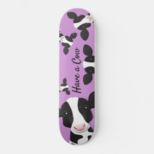 Skate Ter uma Vaca, Purple Black White Animal Ilustração