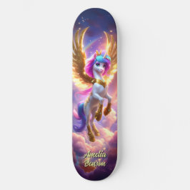 Skate Terra Fantástica de Unicórnio Fofo Arte Infantil L