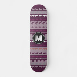 Skate Teste padrão colorido retro dos animais do
