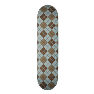 Skate Teste padrão de Argyle no azul e no Taupe