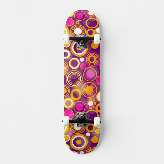 Skate Teste padrão de bolinhas violeta (Frente)