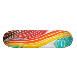 Skate Teste padrão de onda tirado por pinturas da