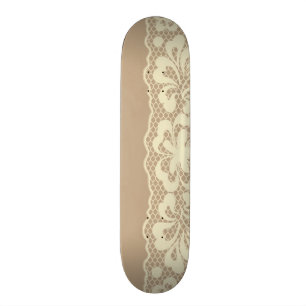 Skate Teste padrão do laço, vintage 7 da flor