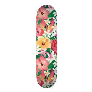 Skate Teste padrão floral do hibiscus tropical