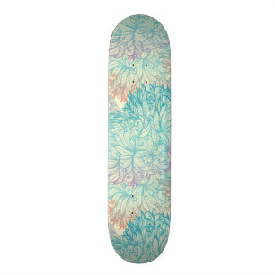 Skate Teste padrão floral multicolorido do Doodle