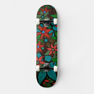 Skate Teste padrão floral na moda #6