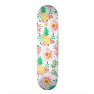 Skate Teste padrão floral tropical do amarelo moderno d
