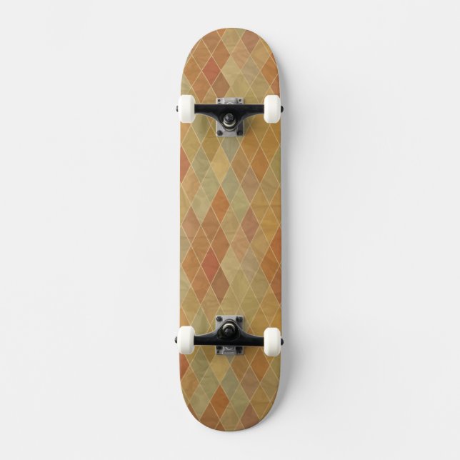 Skate Teste padrão geométrico retro 2 (Frente)