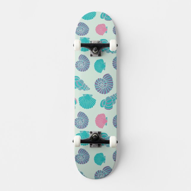 Skate Teste padrão Pastel 1 do Seashell (Frente)