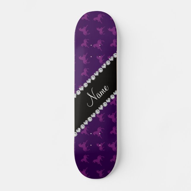 Skate Teste padrão roxo conhecido personalizado do (Frente)
