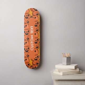 Skate Texto Personalizado Abóbora Feliz Halloween Person