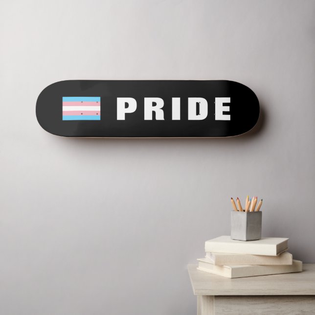 Skate Texto Personalizado LGBTQ Sinalizador do Orgulho d (Arte de parede (Horz))