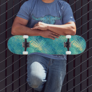Skate Textura Azul de Cristal Azul Aquamarine
