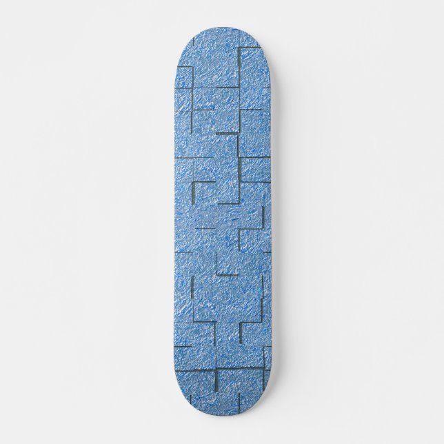 Skate Textura azul-silicone com efeito mosaico e alivio (Frente)
