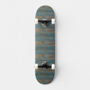 Skate Textura de madeira de praia azul