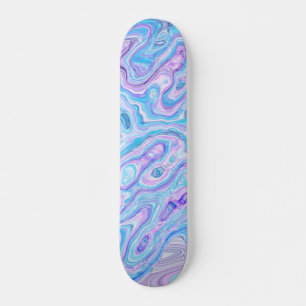Skate Textura de mármore azul violeta pintura líquida ab