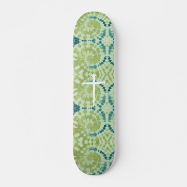 Skate The Three Nails Cross Green Tie Die Christian (Frente)