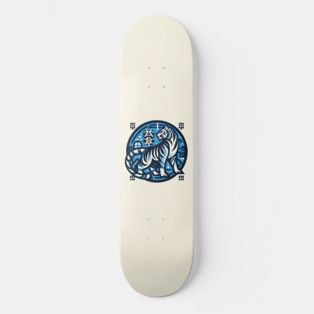 Skate Tigre Azul Asiático Másculo (Frente)