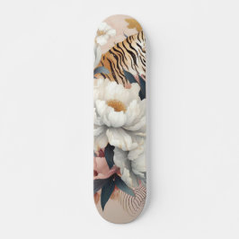 Skate Tigre elegante da vintage rústica floral