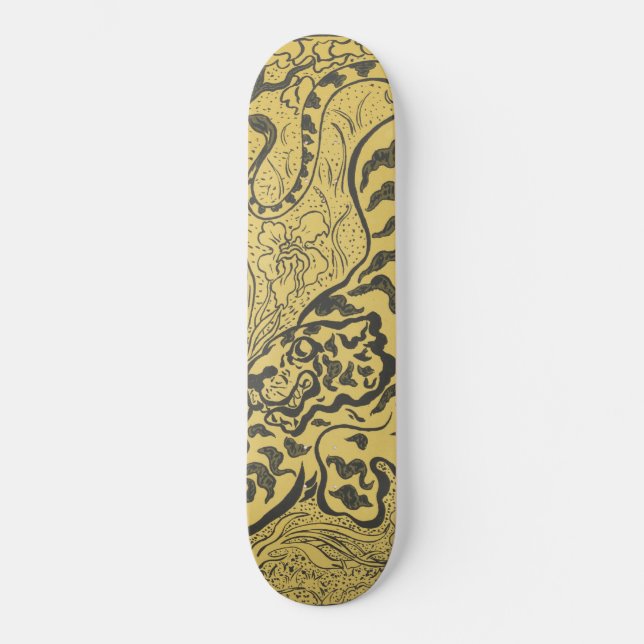 Skate Tigre na selva (animal selvagem) (por Paul Ranson) (Frente)