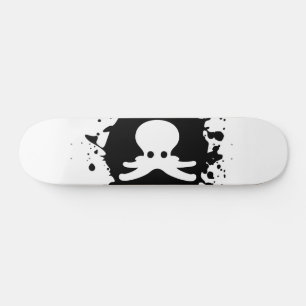 Skate Tinta de polvo preta e branca espirrada